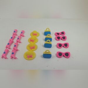 Colorful Earaser Accessories Set Great For Decorating
